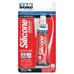 SILICONE ACET. TEKBOND VERM. 50G ALTA TEMP.