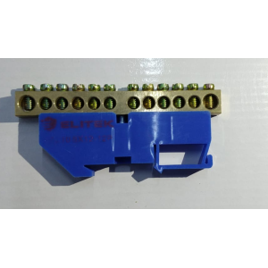 BARRAMENTO NEUTRO ELITEK AZUL 12 FUROS