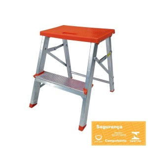 ESCADA ALUMINIO BANCO  2 DEGRAUS BOTAFOGO