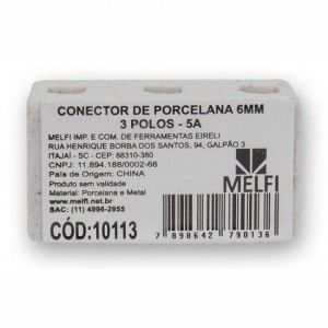 CONECTOR PORCELANA 10MM *3P* MELFI