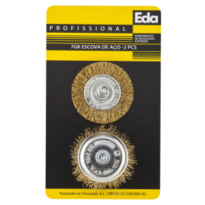 ESCOVA DE ACO DEDONDA 1/4 - 2 PCS EDA 7GK