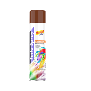 TINTA SPRAY 400ML MUNDIAL MARROM