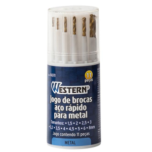 JOGO BROCA ACO 11 PCS WESTERN