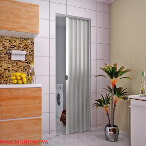 PORTA SANFONADA MULTILIT 0,60 CINZA