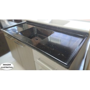 PIA MARMORE SINT 1,50 X 0,55CM PRETA