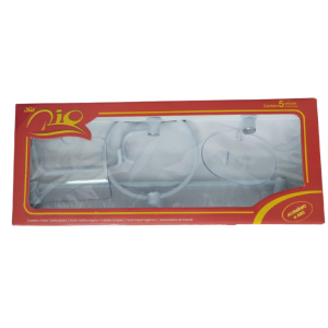 KIT BANHEIRO 5 PCS BRANCO FOXBRASIL