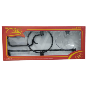 KIT BANHEIRO 5 PCS PRETO FOXBRASIL