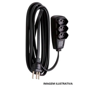 EXTENSAO 2P+T CABO PP 10MT NATICON