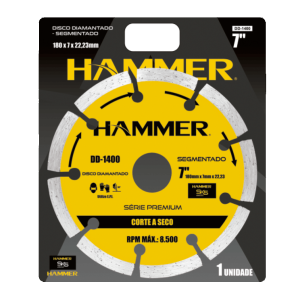 DISCO CORTE HAMMER DIAM. SEG. 180MM X 22,23MM