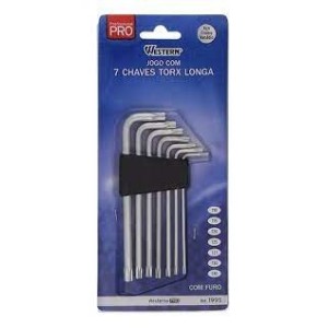 JG CHAVE TORX LONGA S FURO 7PC WESTERN 1979