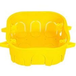 CAIXA DE LUZ DRYWALL 4 X 4 AMARELA  PCT 06
