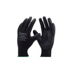 LUVA POLIESTER COM PU PRETO  9