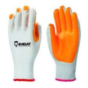 LUVA TRICOTADA LARANJA VULCANIZADA 9
