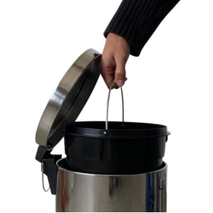 LIXEIRA ACO INOX  5 LITROS