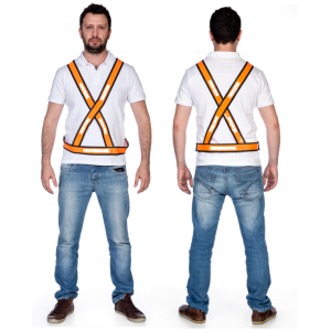 COLETE REFLETIVO LARANJA DIA/NOITE