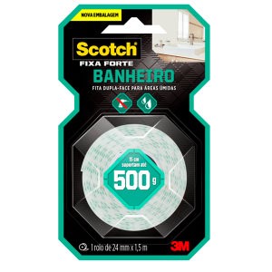 FITA DUPLA FACE 3M FIXA FORTE BANHEIRO 500GR