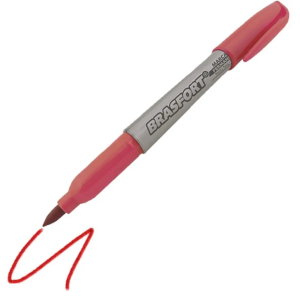 CANETA P/MARCACAO PERMANENTE VERMELHO CX 12