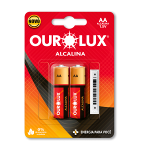 PILHA AA ALCALINA C/2 OUROLUX