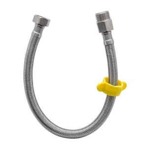 ENGATE FLEX CROM MALHA INOX 60CM MAR VERM.