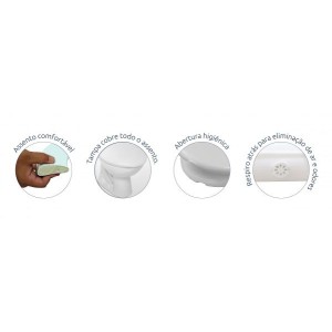 ASSENTO SANIT. ALUMASA ALMOFADADO AREIA